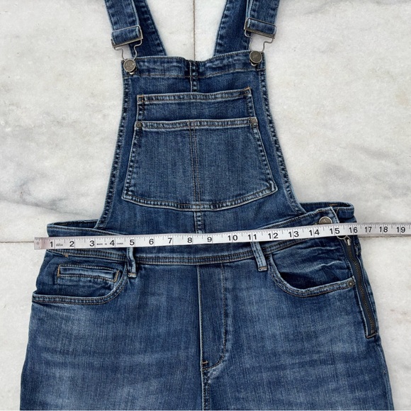 Blank NYC Denim Overalls Dungarees Crop Medium Wash Womens 29 Farm Cottagecore - Picture 8 of 8